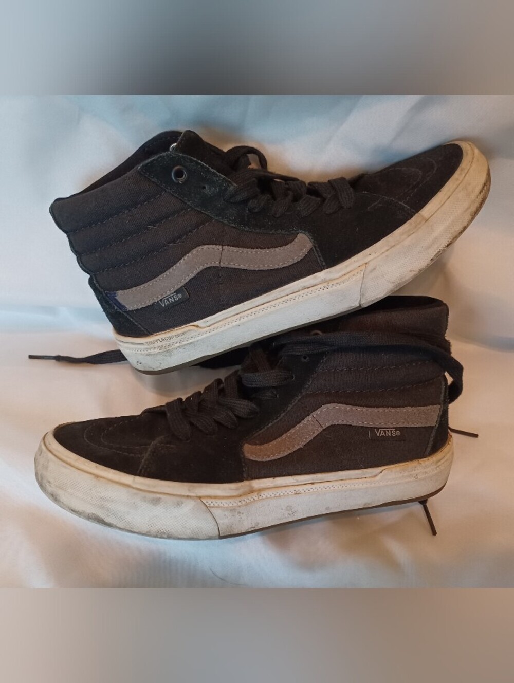 Vans Men’s Black BMX Sk8 Hi Top Shoes with Gray Side Stripe Skate High-top
